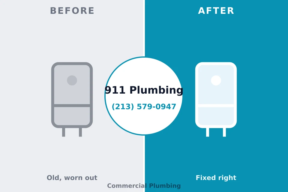 Before and after: plumbing company Compo, CT